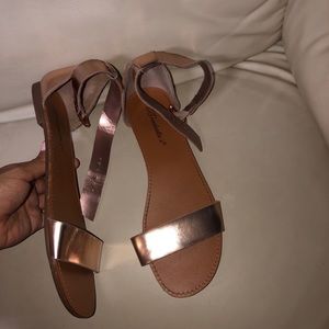 Rose gold sandals